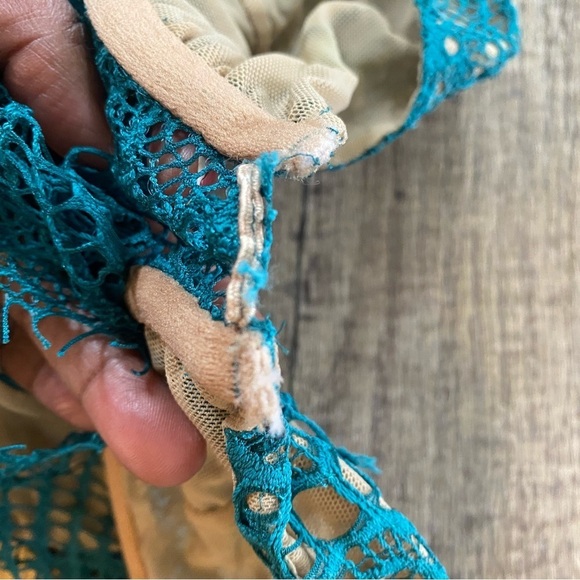 For Love & Lemons Bat Your Lashes Underwire Bra - Jade Size Small - Picture 8 of 16